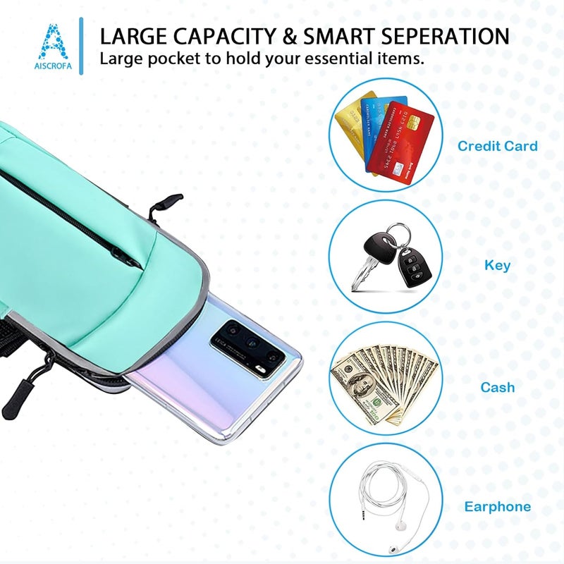 AiScrofa Phone Holder Arm Bands for Running Armband Small Crossbody Bags for Women Kids,iPhone 15 14 13 12 11 Pro Max Xs Xr X 6 7 8 Plus SE Mini Galaxy Ultra Edge S24 S23 Note - Image 3